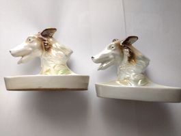Vintage Porzellan Keramik Hunde Schalen Bonbon Schale Hund