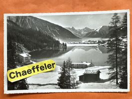 Alte Ansichtskarte Davos mit See - Seltenes Sujet!