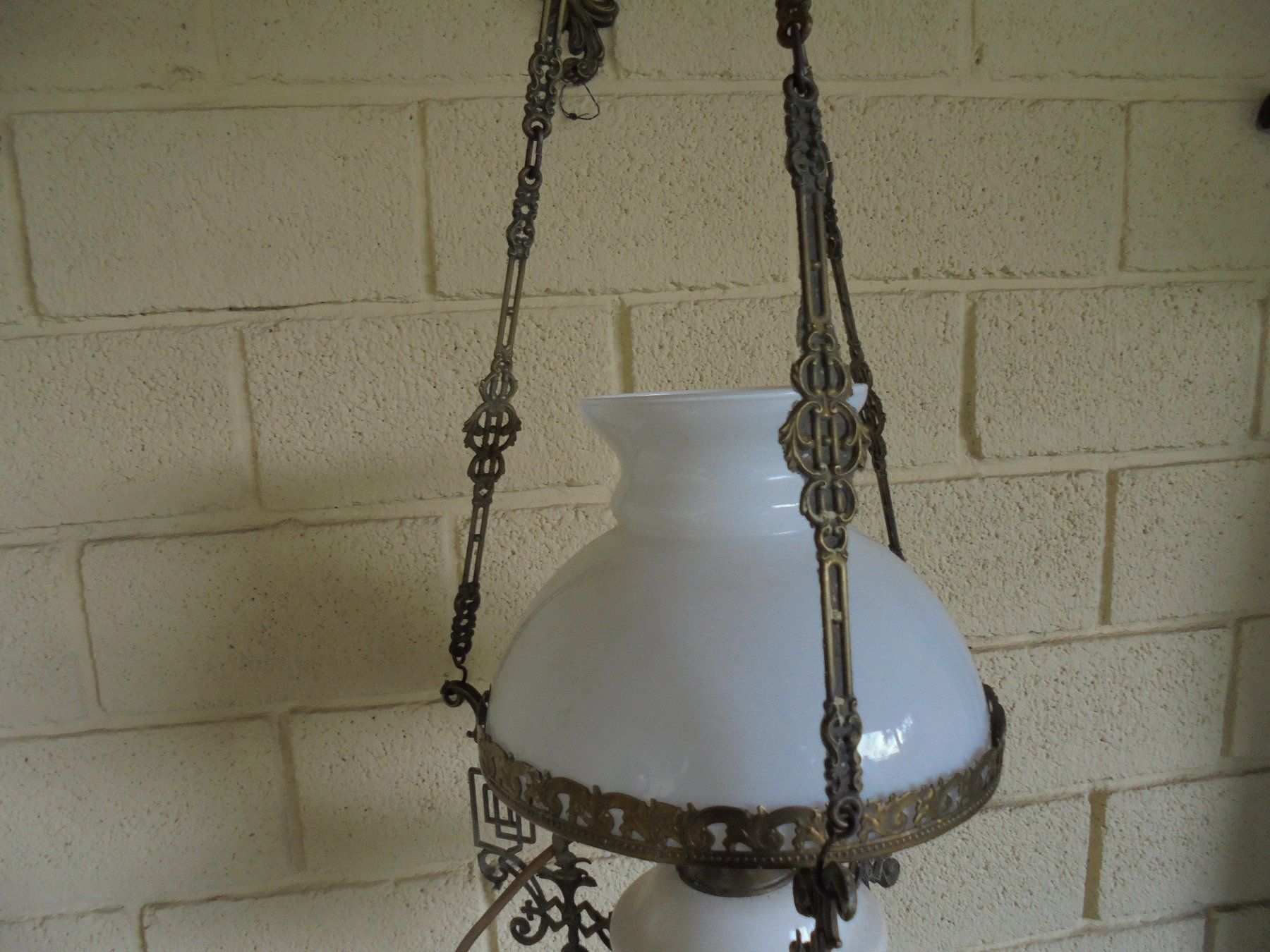 Lampade: Antike Wandpetroleumlampe, ca. 1930-40 – Usato da Camorino venduto da Hunpete 3