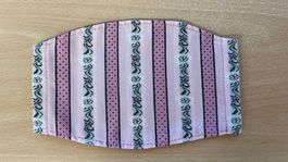 Gesichtsmaske Schutzmaske Stoffmaske Maske Edelweiss pink