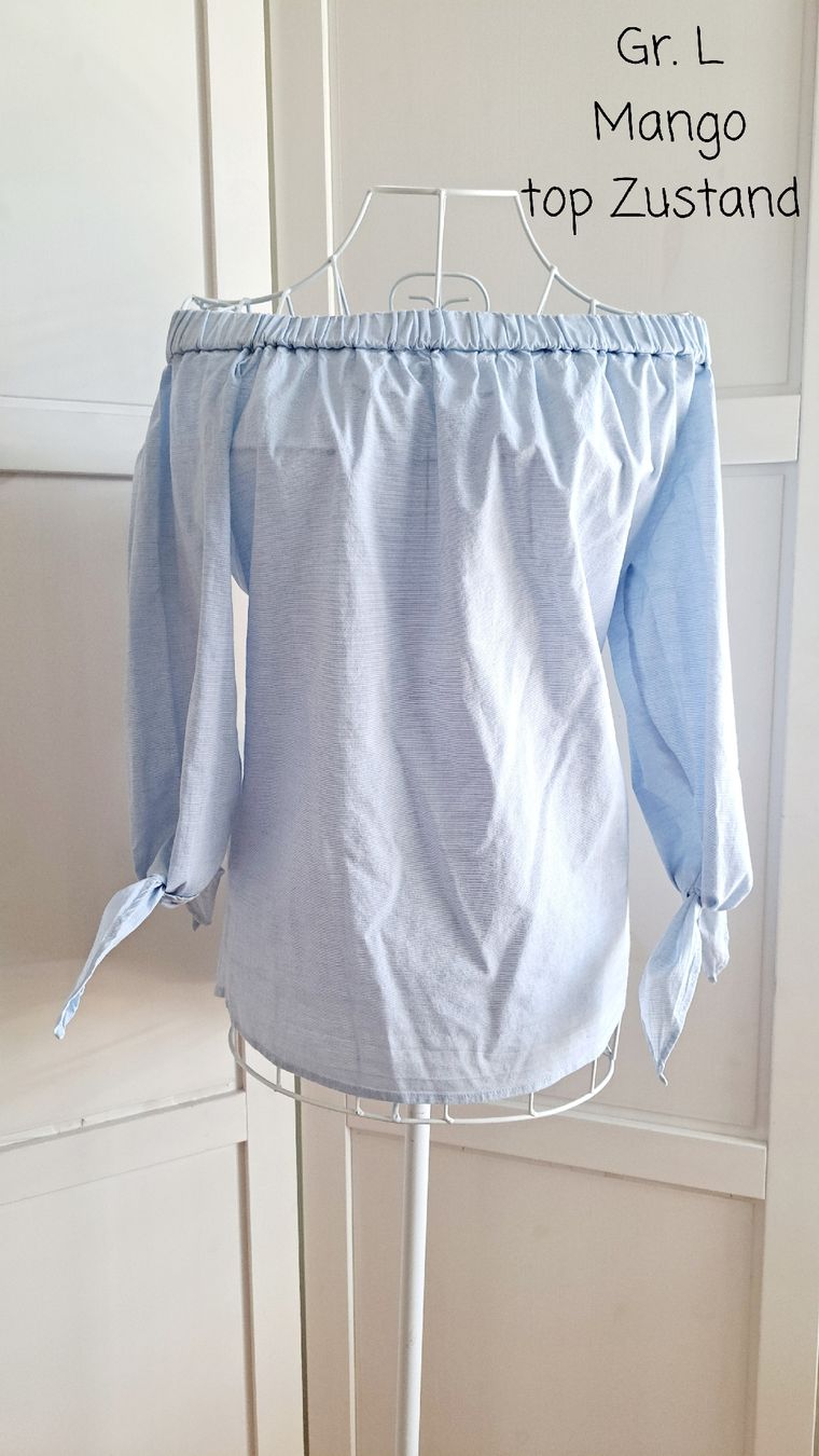 Mango Camicette: Bluse hellblau, 3/4Arm, Mango, Gr. L, top Zustand – Usato da Suhr venduto da Nessie88