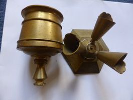Cigarren-Halter/Aschenbecher,Messing,antik,Ornament