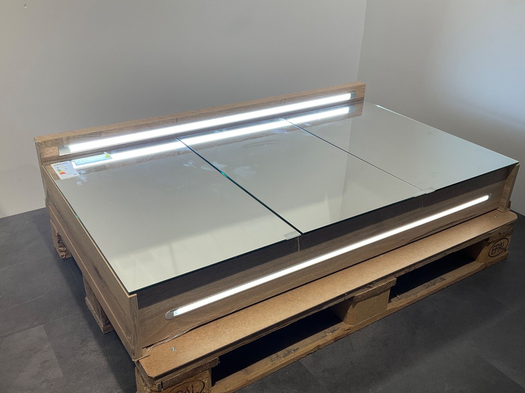Mobili per bagno: 062 Conform Badmöbelkombination, Holzoptik, grau, 122cm – Nuovo (secondo la descrizione) da Derendingen venduto da Meisterstuecke 4