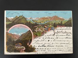 AK Litho "Gruss von der Heimwehfluh" Interlaken