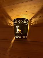 Lot de 3 appliques murales style chalet – métal découpé