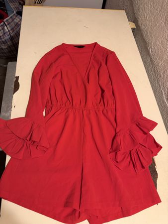 New Look Damen Jumpsuit rot Grösse 36 guter Zustand