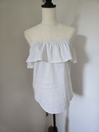 Tally Weijl Off Shoulder Top Gr. M – Weiß Rüschen Volant 