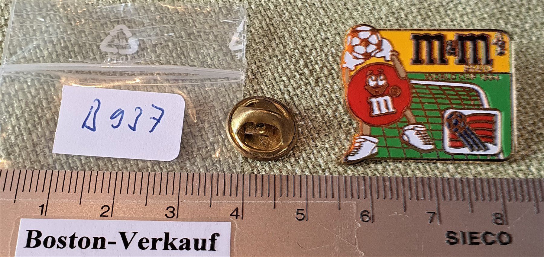 Placchette & Badge: B937 - Pin m&m's Brand World Cup 1994 – Usato da Reinach BL venduto da Boston-Verkauf 2