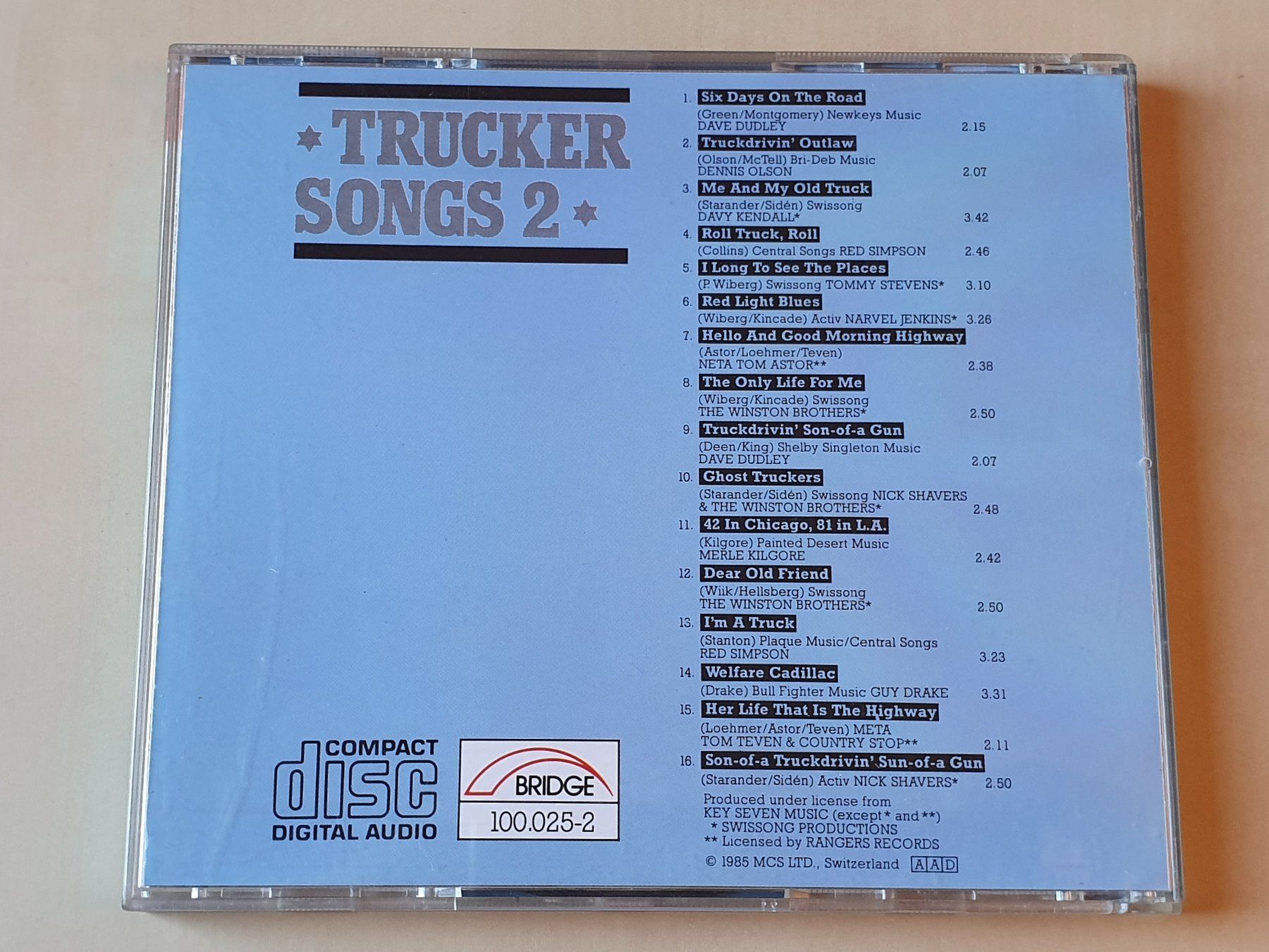 CD: Trucker Songs 2 – Usato da Stansstad venduto da collectorsshop 1