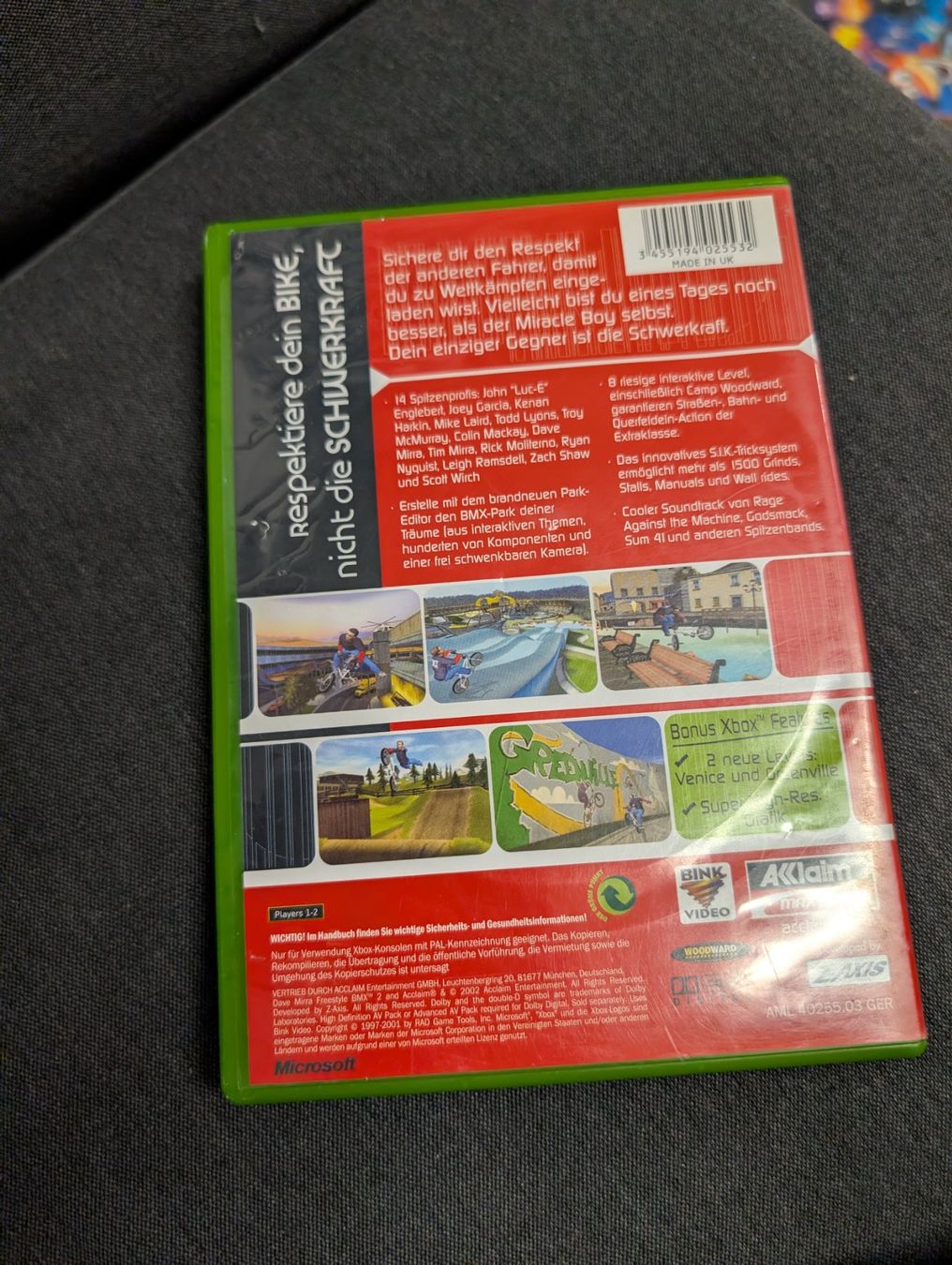 Jeux: Dave mirra freestyle BMX 2 Microsoft Xbox – D'occasion à Giubiasco par Ticinerd 1