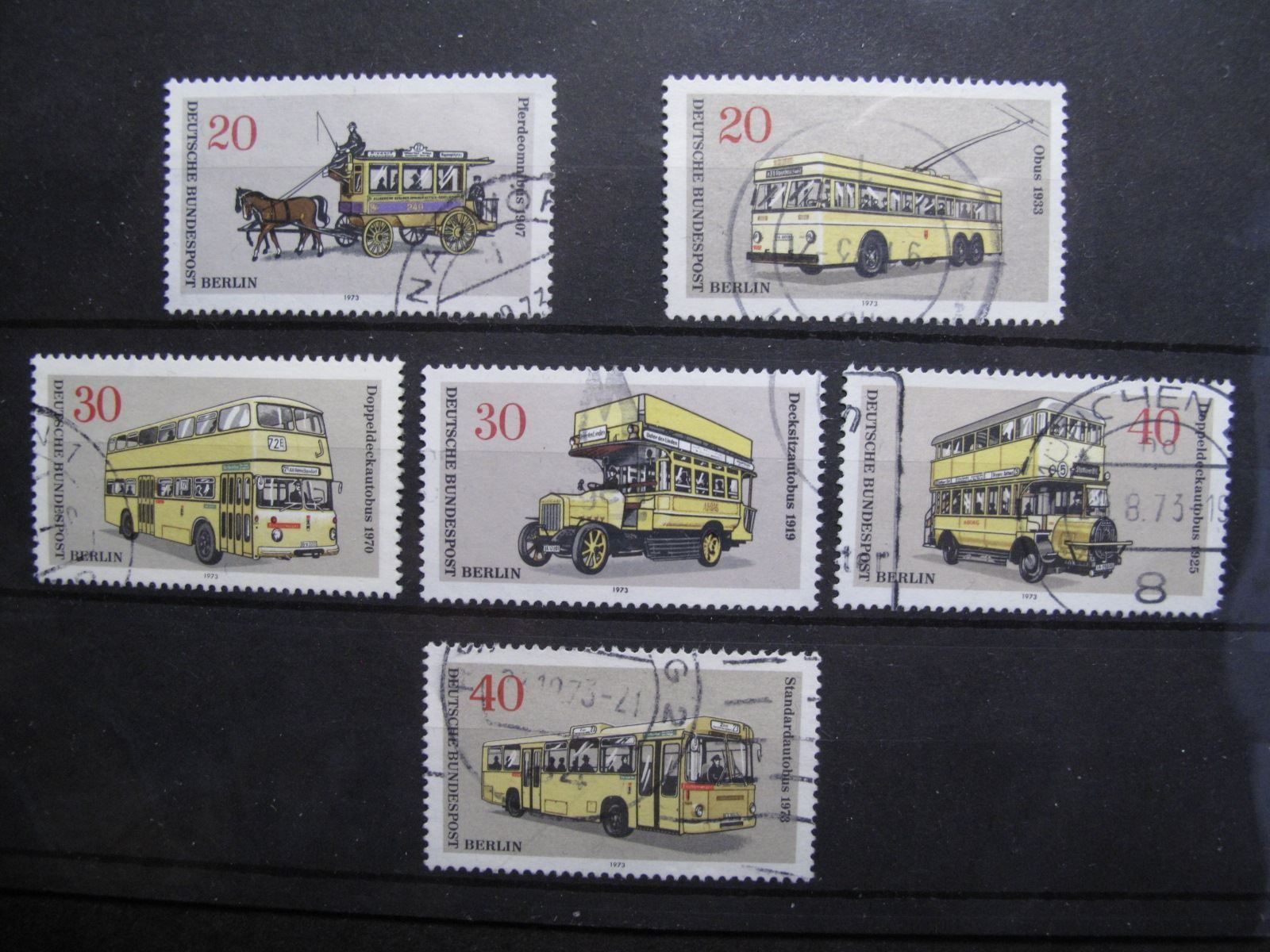 Tutti i francobolli: Berlin 1973 Verkehrsmittel II – Usato da Wil SG venduto da fva01