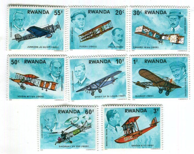 Tous les timbres: Briefmarken "Flugzeuge". Ruanda – Neuf avec emballage d'origine à Basel par Butsch5