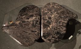 „Fubo Création Suisse 2 Satz Salontisch Granit - Glas