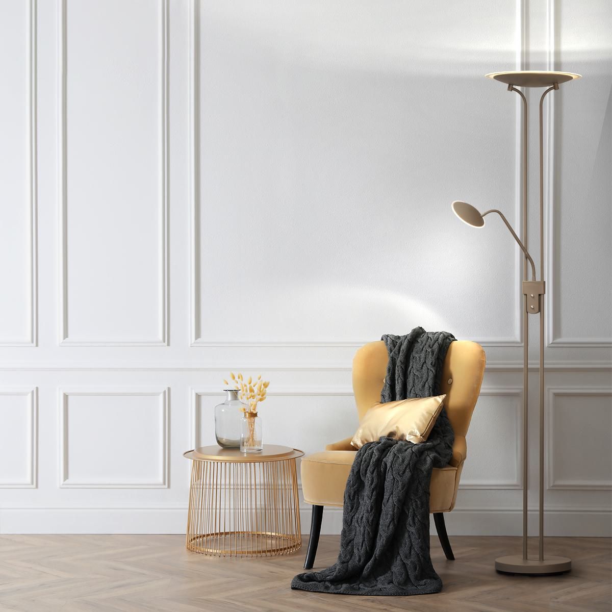 Lampade: LED Stehleuchte, Lesearm, 180 cm Höhe – Nuovo (secondo la descrizione) da Kreuzlingen venduto da Smart-Light 1