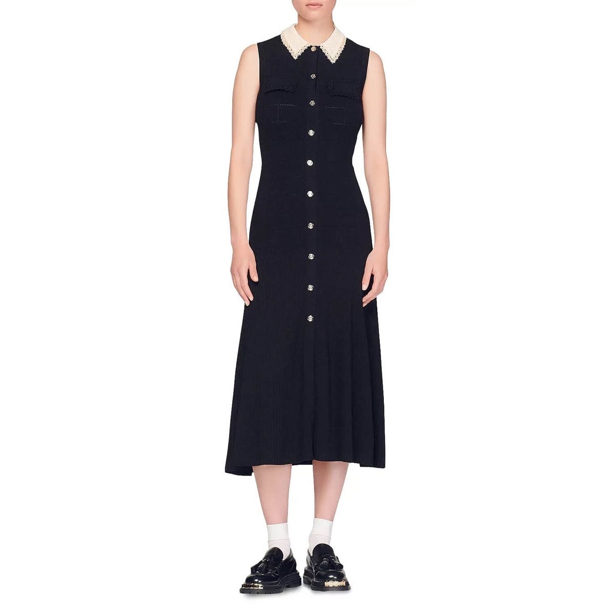 Sandro Vestiti: Sandro Black Elegant Midi Dress – Usato da St.Josefen venduto da lop_lh8d 3