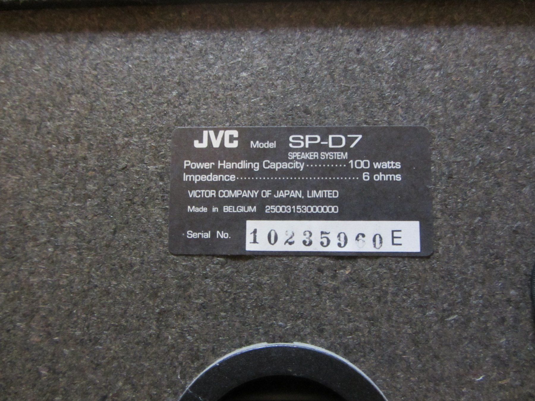 JVC Casse acustiche: JVC  Lautsprecher SP-D7 100w 6 ohms – Usato da Zürich venduto da bigboss 3