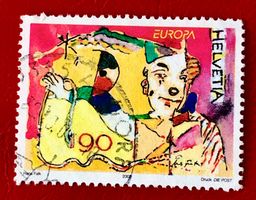  Nr.1052 Clown mut Requisiten  GESTEMPELT  2002  