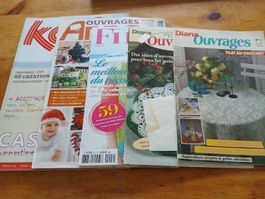5 revues ouvrages tricot et crochets en francais