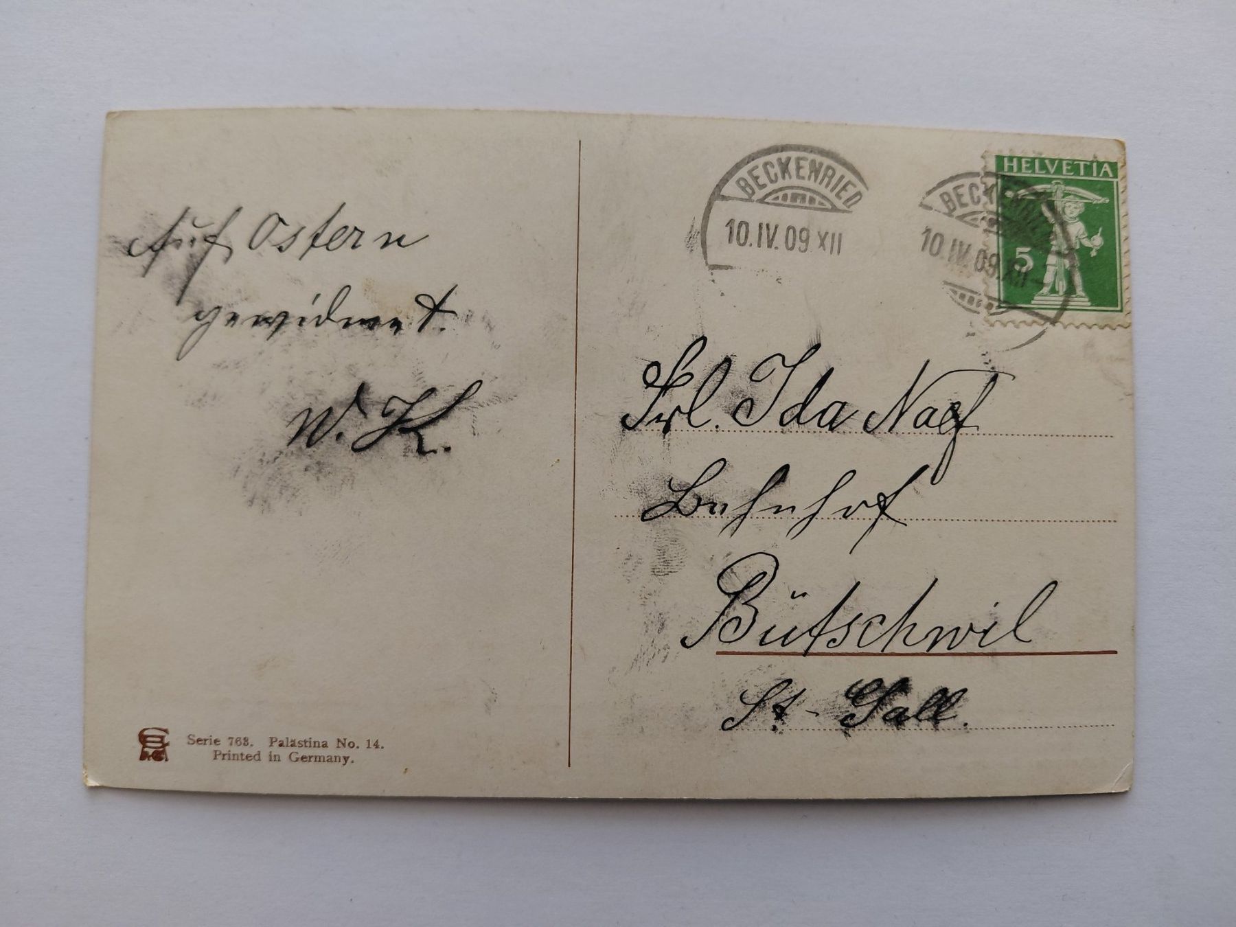 Cartes postales: Ansichtskarte Jerusalem Ölberg. gest. 1909 CH – D'occasion à Wattwil par yburgler 1