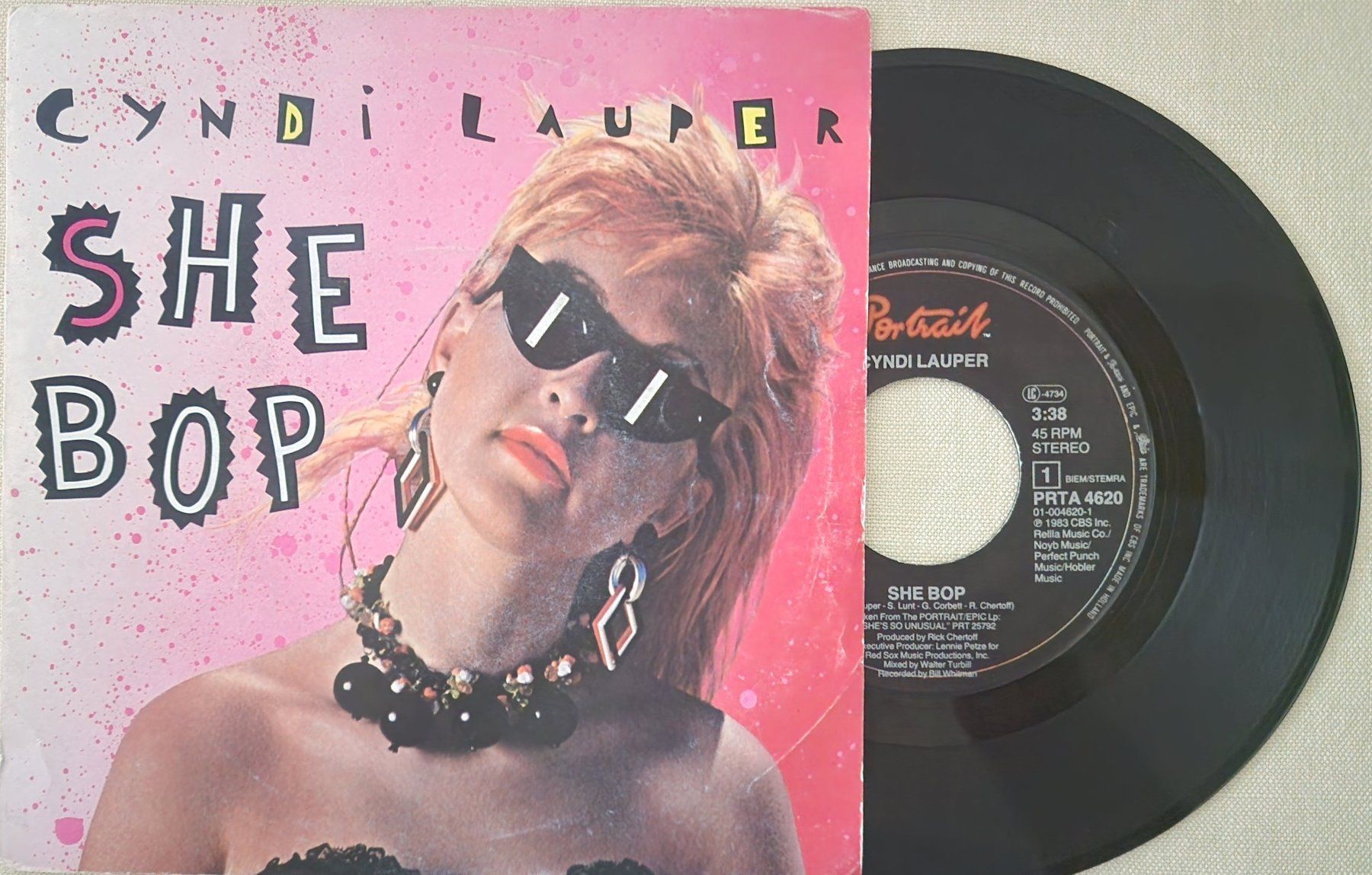 Schallplatten: Cyndi Lauper Single – She Bop – Gebraucht aus Root von atelier22
