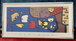 Kunstdruck von Paul Klee im Alu-Rahmen Mattgold