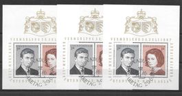 Liechtenstein Block 415 Vermählung 5 Stück ET 29.6.1967