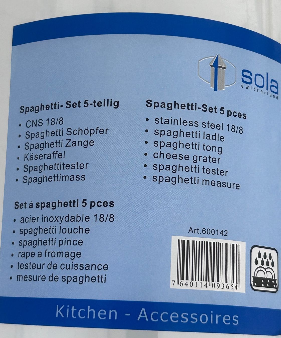 Elettrodomestici da cucina: Spaghetti Set 5 pcs NEU – Nuovo e nell'imballaggio originale da Egg b. Zürich venduto da egg2665 2