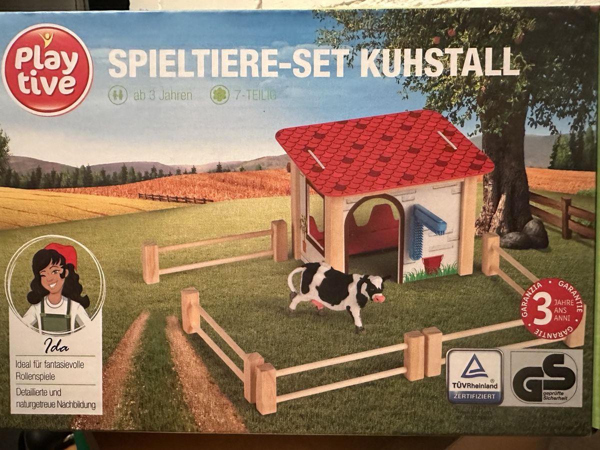 Kit di costruzioni: Playtive Spieltiere-Set Kuhstall, Holz – Nuovo e nell'imballaggio originale da Wangen b. Olten venduto da MOMO80