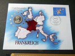 Frankreich 1992, Münzbrief Gemeinsames Europa