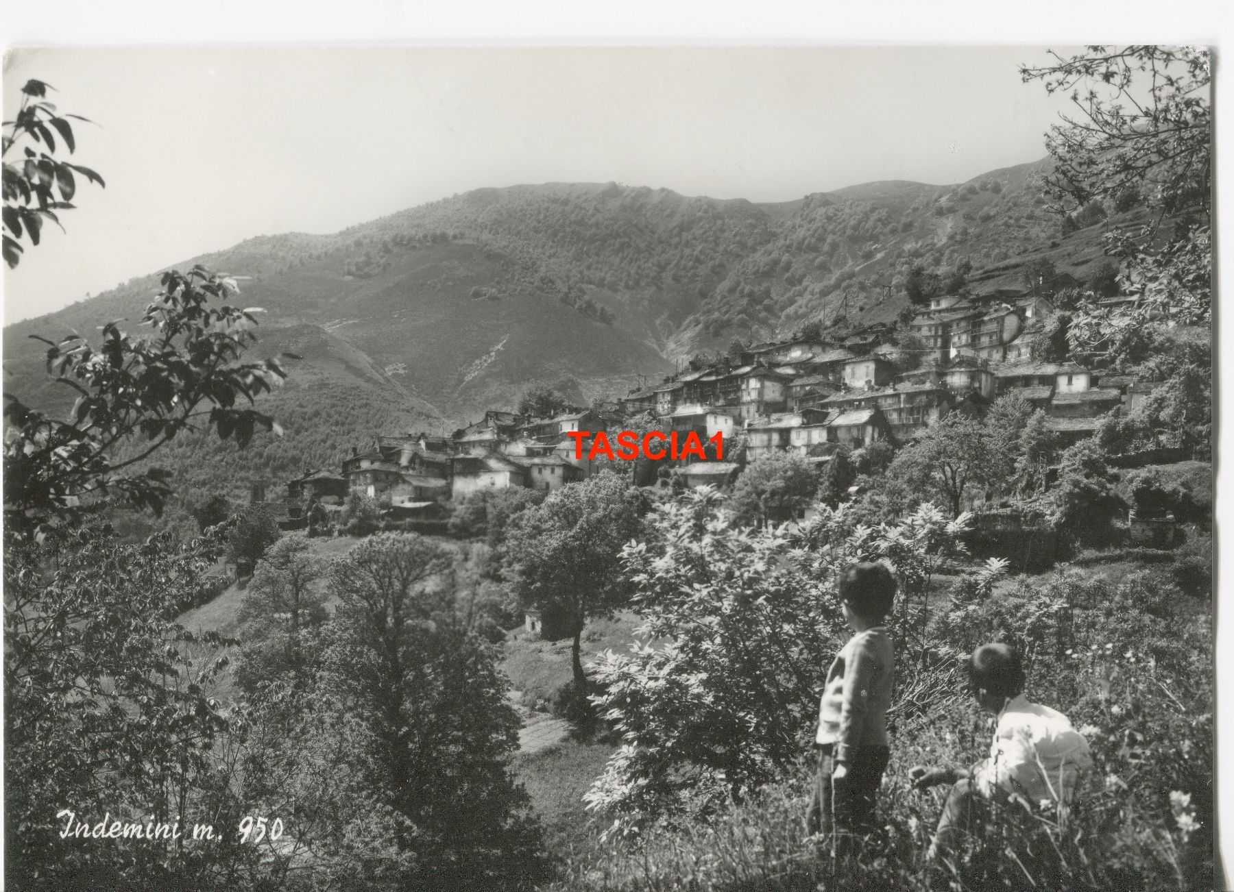 Ansichtskarten: Indemini Panorama con 2 bambini 1962 – Gebraucht aus coglio von Tascia1