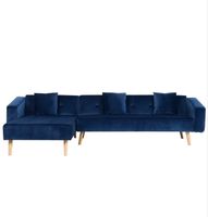Blue velvet Beliani sofa