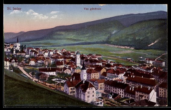 Cartoline postali: AK St. Imier, Vue générale – Usato da Berlin venduto da bartko-reher