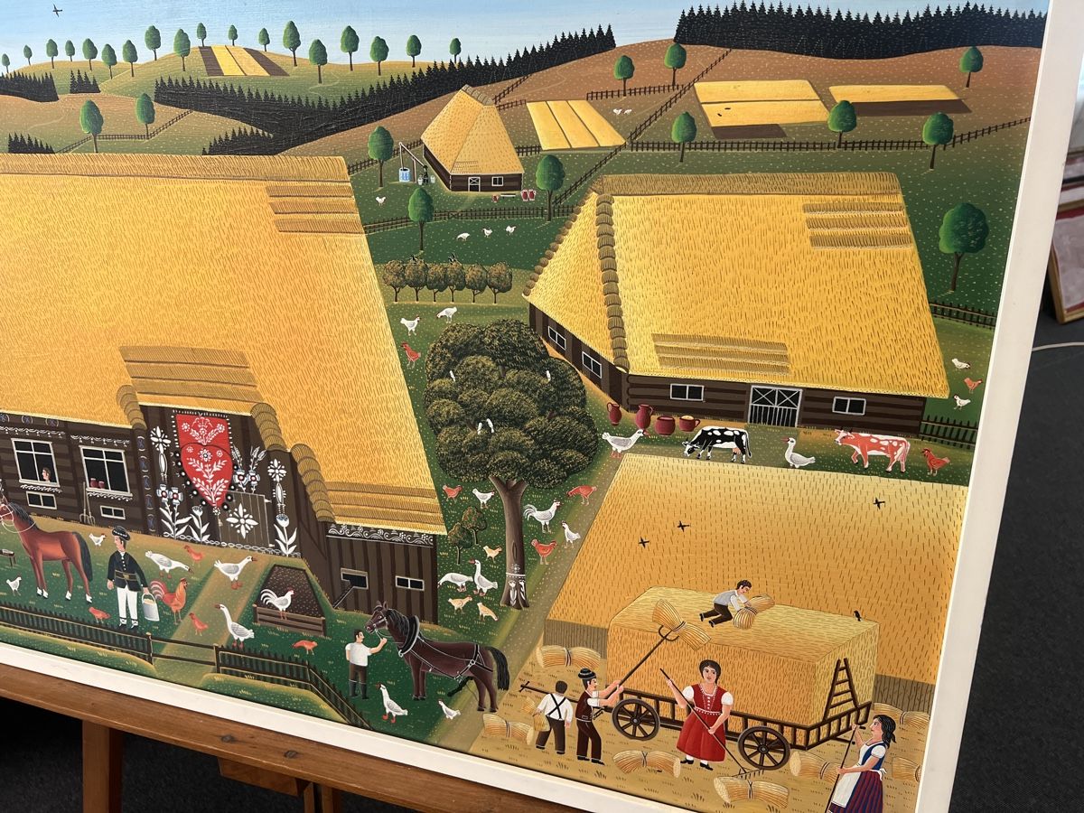 Dipinti: Grosser Erich Staub Bauernmalerei – Usato da Gossau SG venduto da Keller-Antiques 2