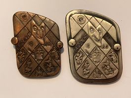 2 Basler Fasnacht Plaketten 1960 1 Silber 1 Kupfer