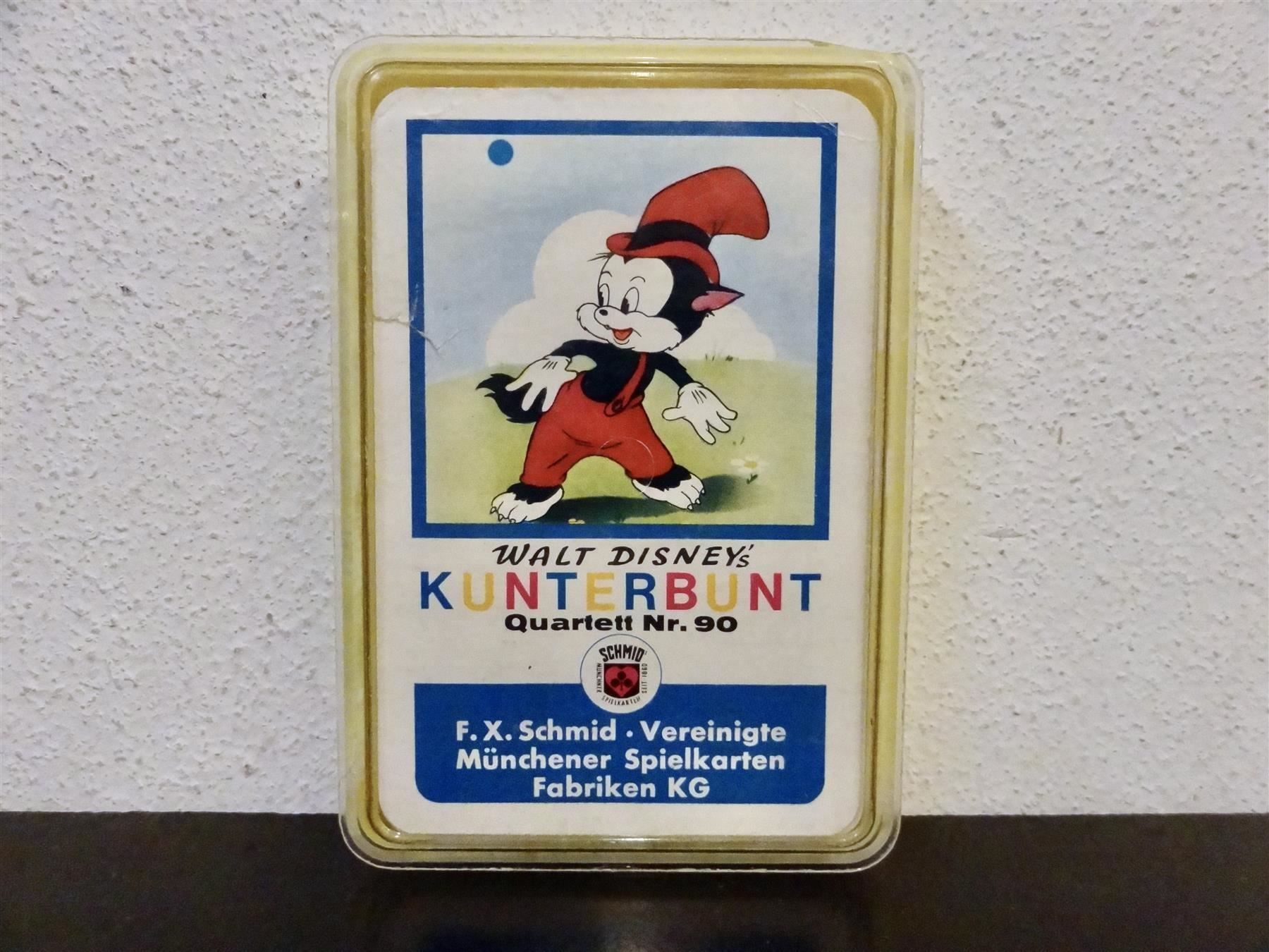 Disney Spiele: altes Quartett WALT DISNEY KUNTERBUNT – Gebraucht aus Kerzers von wisaundso