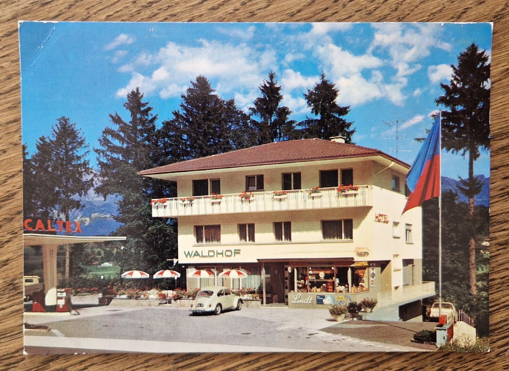 Ansichtskarten: Hotel Waldhof, Schaan, VW Käfer – Gebraucht aus Ebikon von Donar50