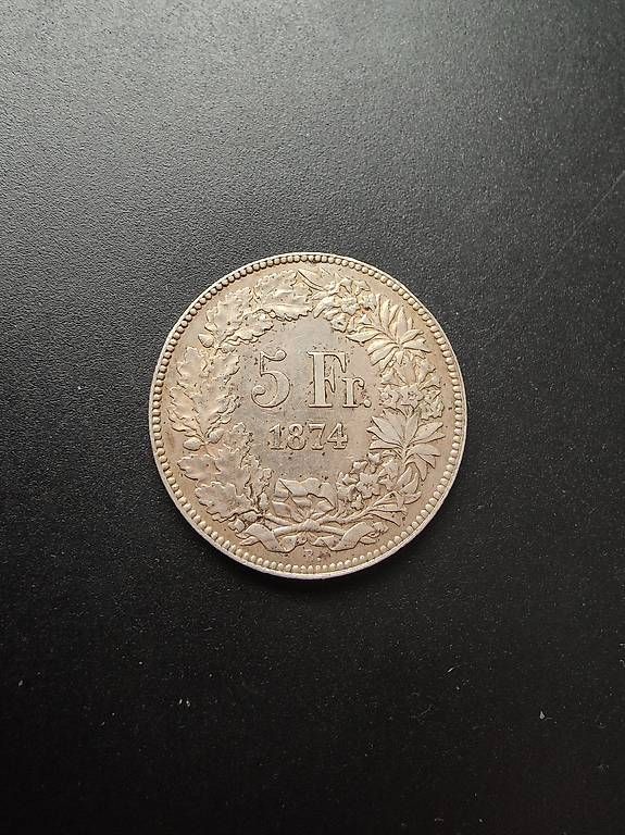 Tutti le monete: 5 Franken  Silber 1874 – Nuovo (secondo la descrizione) da Bonaduz venduto da alb_zts8