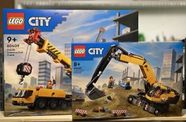 LEGO City Construction Bundle Crane 60409 & Excavator 60420