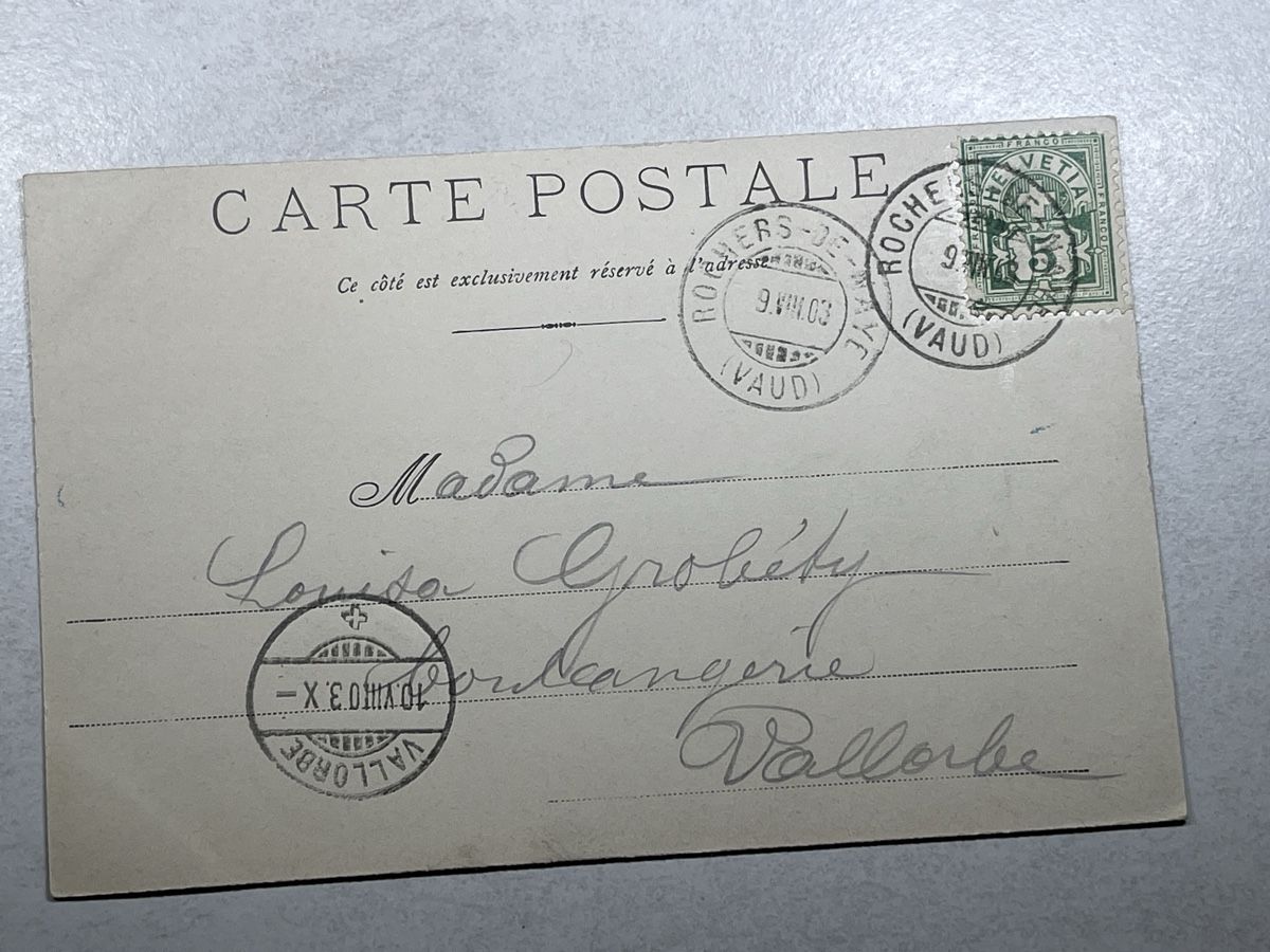 Cartoline postali: Ansichtskarte Rochers-de-Naye, 1903 – Usato da Strengelbach venduto da Aschatan5 1