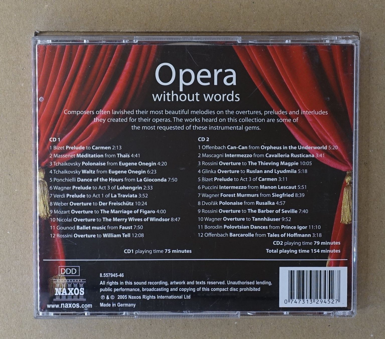 CDs: Opera Without Words (2 CDs) - F30 – Gebraucht aus Sessa von fraenklishop 1
