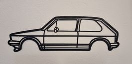 VW Golf 1 GTI Wanddekoration aus Metal