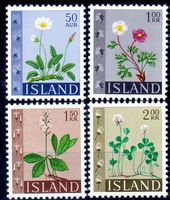 BLUMEN 4 MARKEN ** POSTFRISCH ** ISLAND 1964 - XY115