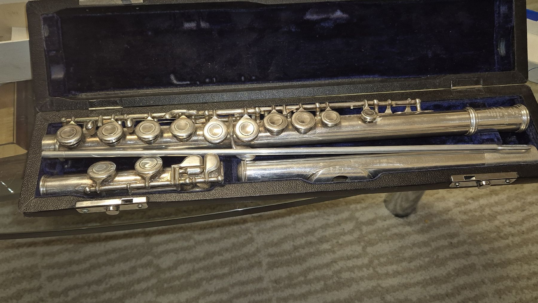 Sankyo Musikinstrumente: Sankyo Voll Silber 925 Querflöte – Gebraucht aus Rämismühle von beni0010