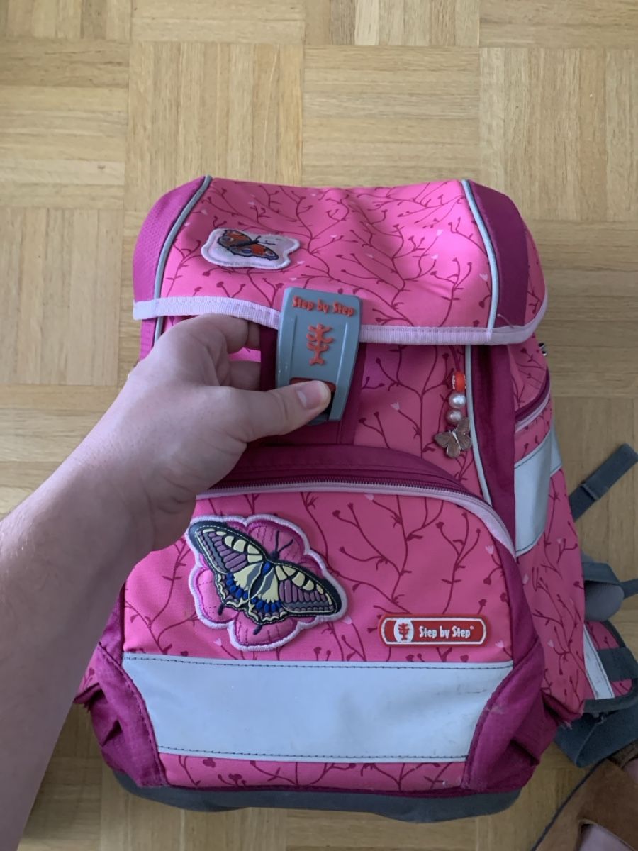Step by Step Borse & Zaini: Schulranzen Step by Step pink Schmetterling – Usato da Adligenswil venduto da mirkolini 3