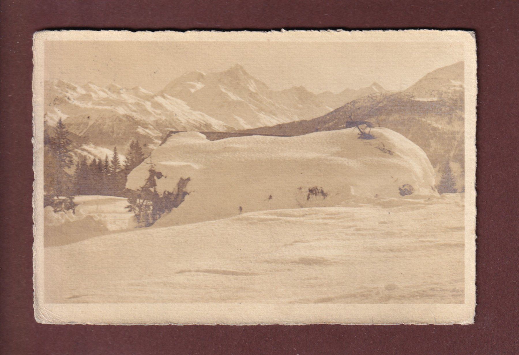 Cartoline postali: WEISSHORN from Montana - 1924 – Usato da Pully venduto da nicecards