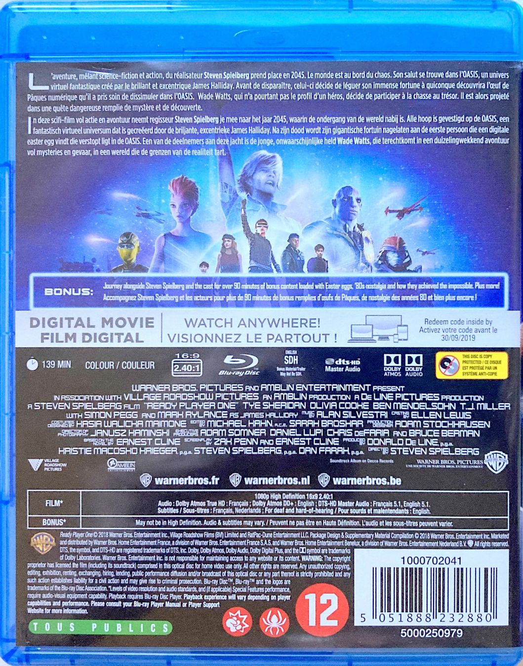 Tutti i DVDs: READY PLAYER ONE (1 BLU-RAY) – Usato da Bottens venduto da hotter-than-hell 3