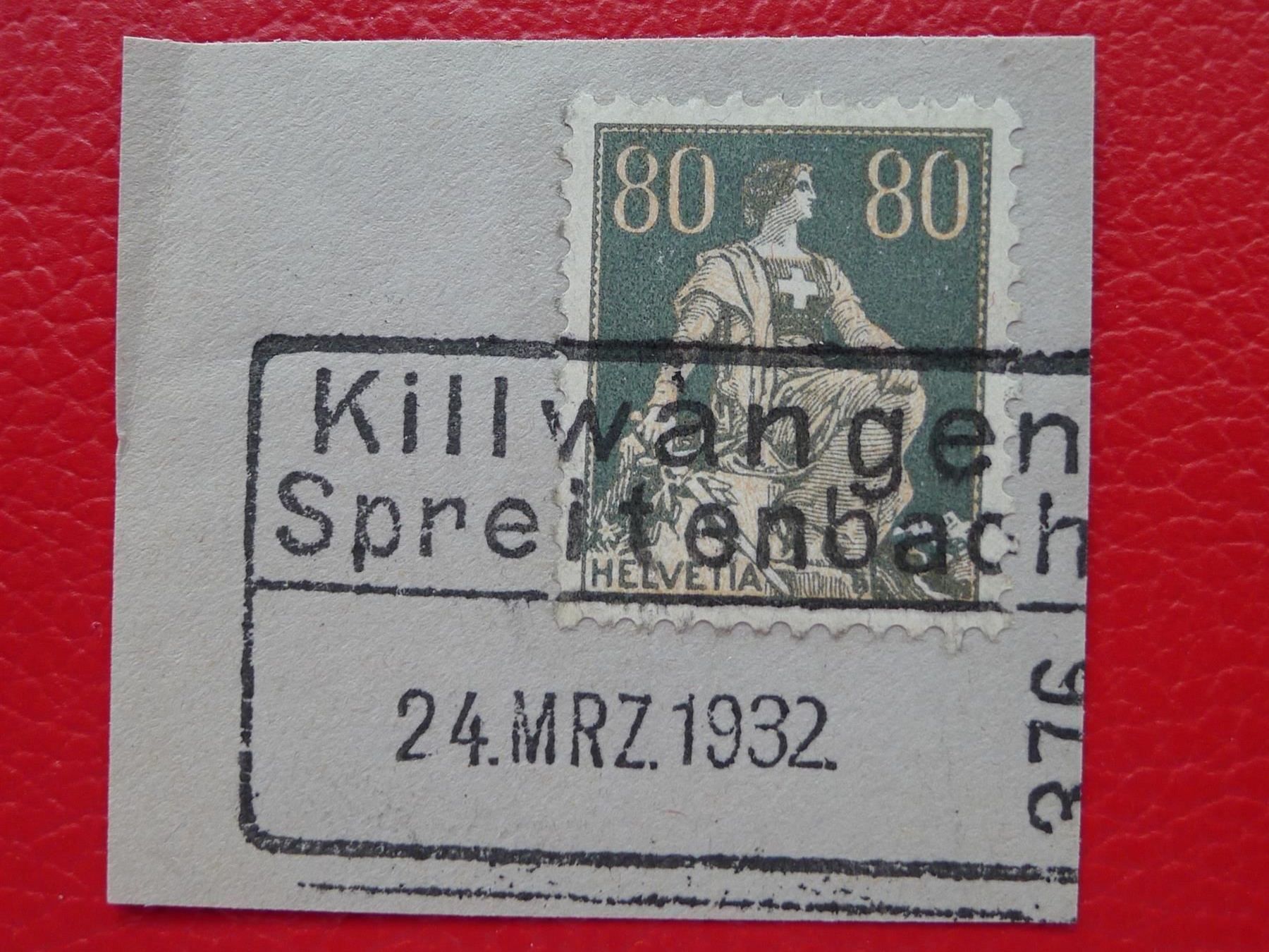 Tutti i francobolli: 1932, BAHNPOST 379: Killwangen-Spreitenbach AG – Usato da Sursee venduto da Luzernerraute