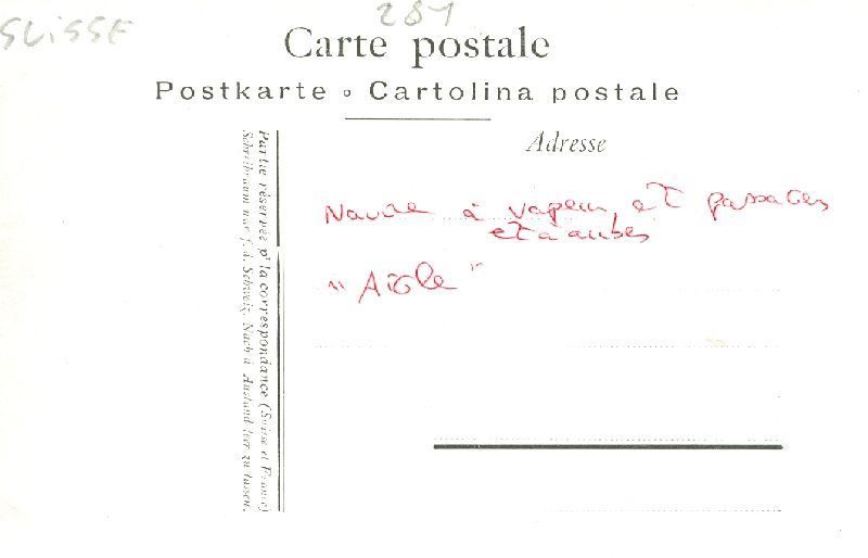 Cartoline postali: Genève - DS Aigle + ca. 1905 – Usato da Emmenbrücke venduto da teestube 1