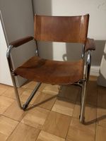 Titel: Vintage Freischwinger Leder & Chrom – Cognac / Bauhau