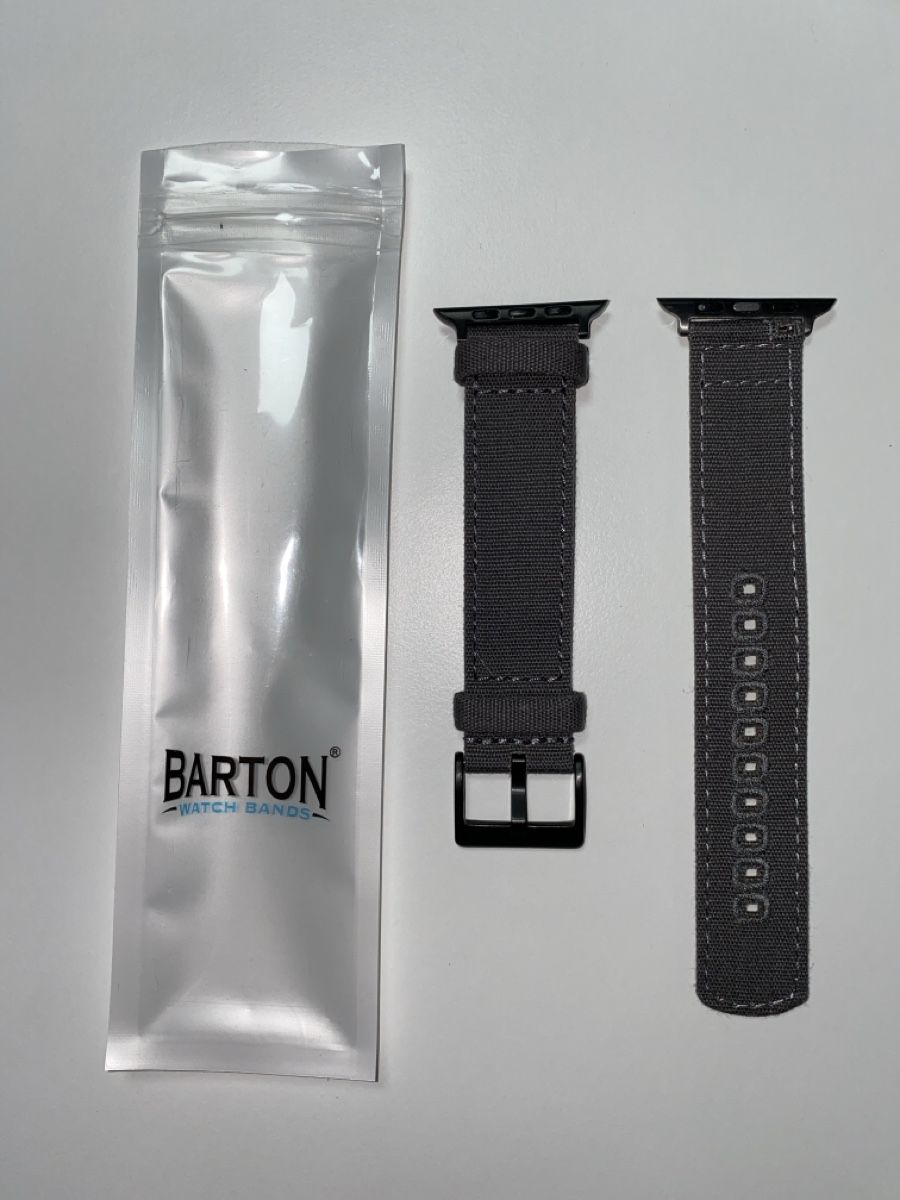 Bracciali & Braccialetti: Apple 45mm case / Original Barton Watch Bands / canvas grey – Nuovo e nell'imballaggio originale da Horgen venduto da thesilverarrow
